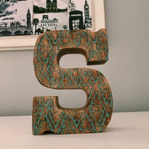 Hobby Lobby wooden “S” shelf decor